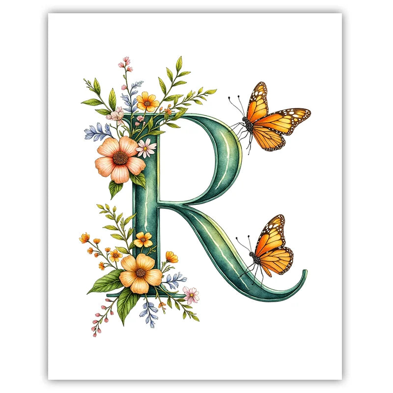 Custom Name Nursery Canvas Wall Art – Animals & Wildflowers Personalized Canvas Print Peaceful Pleasures Health and Wellness