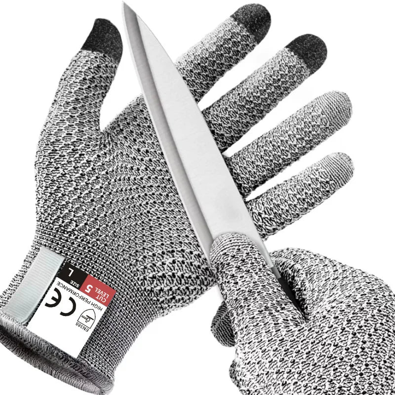 5-level Anti-cut Touch Screen Anti-cut Gloves Pineapple Patterned Kitchen Slaughtering and Fish-killing Anti-cut Gloves Peaceful Pleasures Health and Wellness