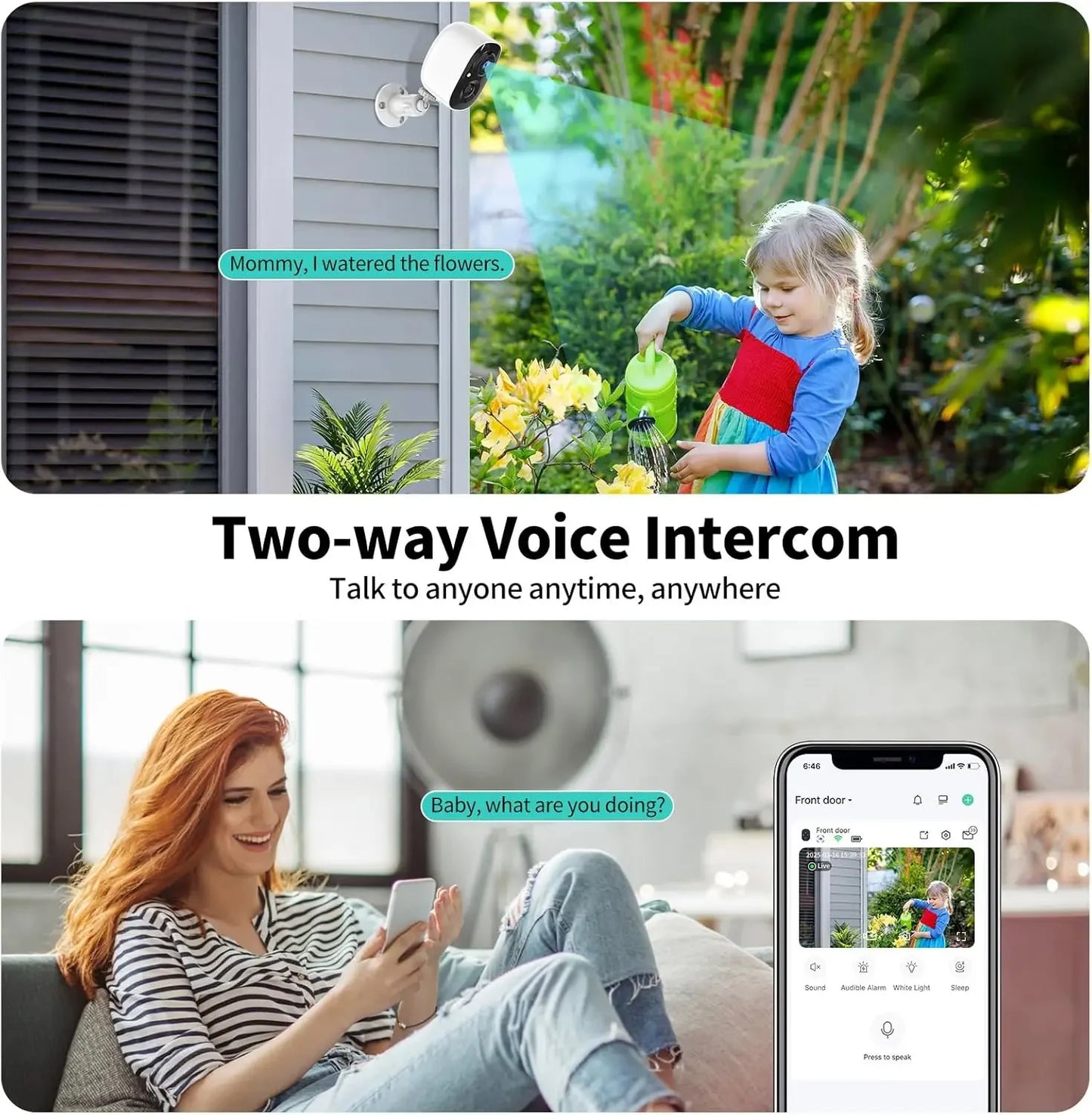 Wireless Outdoor Security Camera 2K, AI Motion Detection, Color Night Vision, Spotlight Alarm, SD/Cloud Storage, 2-Pack Peaceful Pleasures Health and Wellness