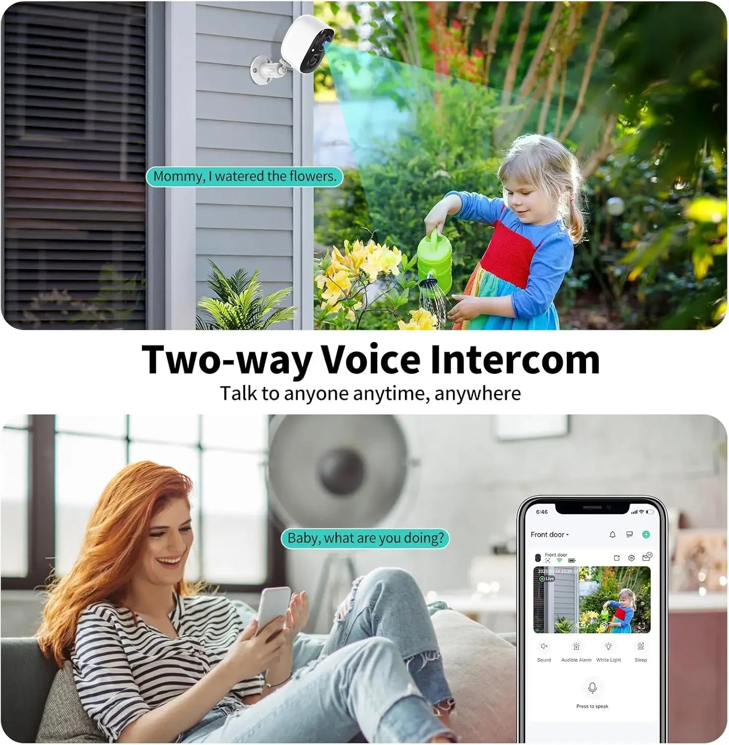 Wireless Outdoor Security Camera 2K, AI Motion Detection, Color Night Vision, Spotlight Alarm, SD/Cloud Storage, 2-Pack Peaceful Pleasures Health and Wellness