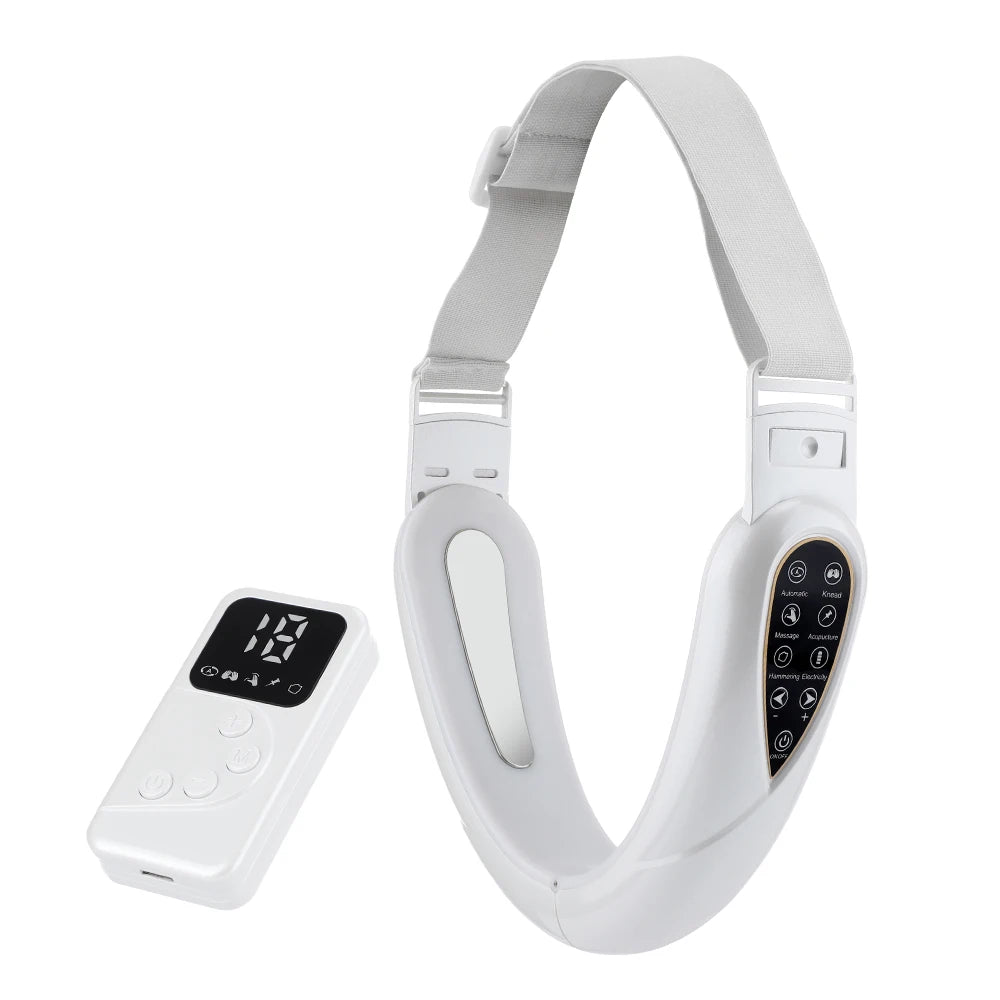 V Face Facial Machine Electric V-Line Up Lift Belt Face Massage LED Face Skin Lifting Firming Beauty Device Double Chin Reducer Peaceful Pleasures Health and Wellness