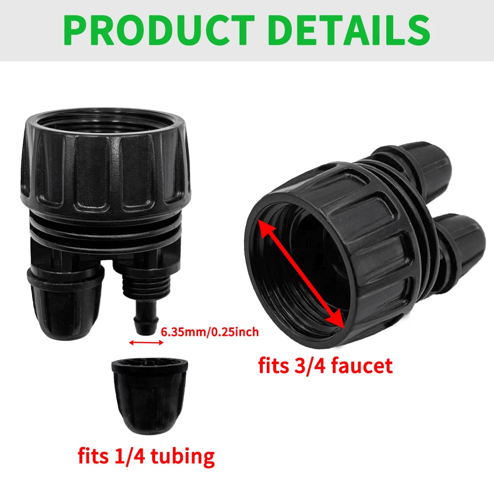10M-30M Locking Misters,Greenhouse,Farm Mist Irrigation Kits Plant Watering System, 1/4" Drip Tubing Hose and Two-Ways Connector Peaceful Pleasures Health and Wellness