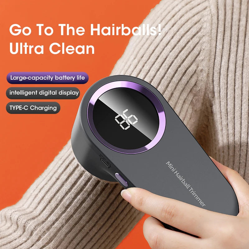 Portable Rechargeable Electric Hair Ball Trimmer Household Clothes Shaver with LED Display High-Capacity Lint Remover for Peaceful Pleasures Health and Wellness