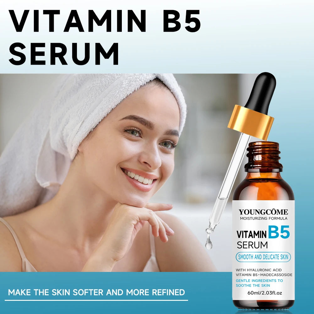 Vitamin B5 Serum for Face - Hyaluronic Acid & Centella Asiatica Extract | Hydrating, Soothing & Skin-Smoothing Facial Essence Peaceful Pleasures Health and Wellness