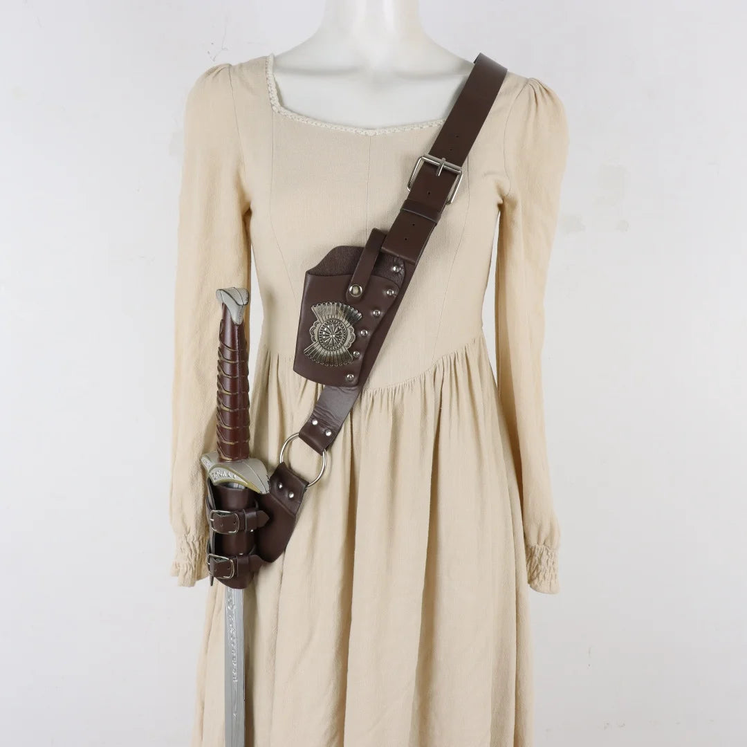 UYEE Medieval Rivet Leather Crossbody Harness Belt Dagger Holster