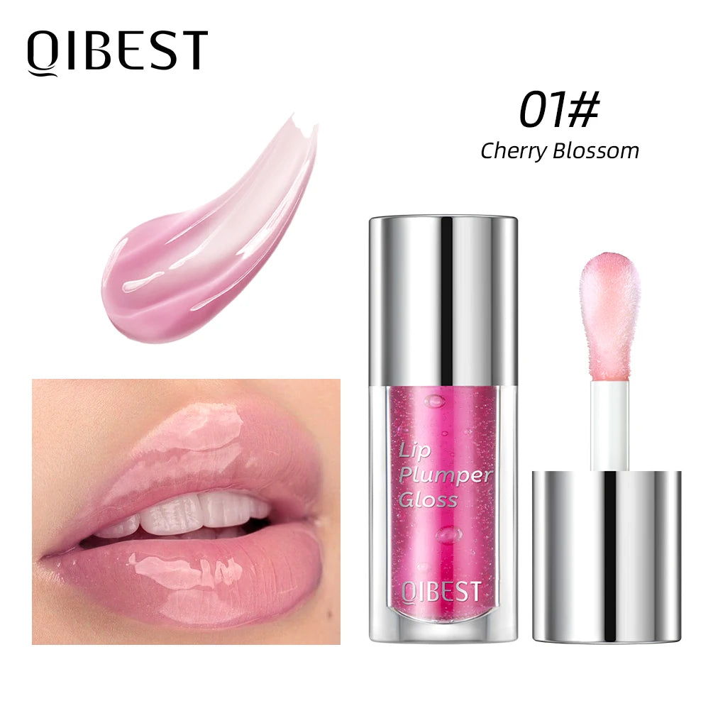 Plump Lip Glow oil Lip Care Oil Plumping Lip Gloss Non-Sticky Formula lip oil moisturizing Lipstick Hydrating Polished lips oil Peaceful Pleasures Health and Wellness 01 Cherry Blossom