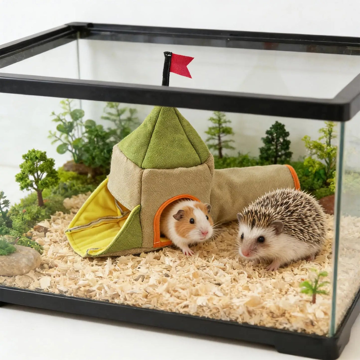 Hamster Toy Unnel Soft Three-Entrance Habitat Small Animal Tunnel Pet House for Hedgehog Chinchilla Bunny Chewing Resting Peaceful Pleasures Health and Wellness