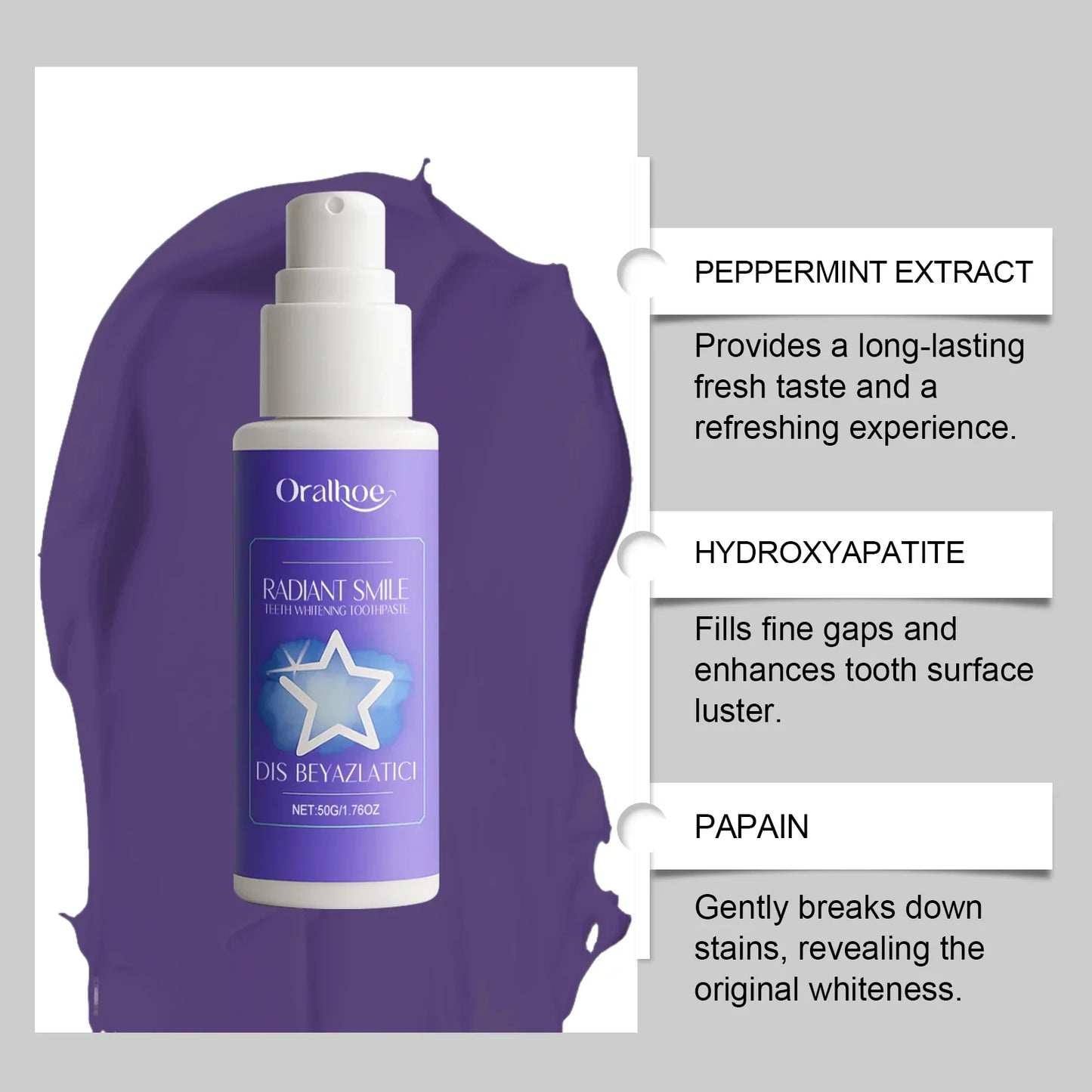 Purple Toothpaste – Whitening, Tartar Control & Fresh Breath