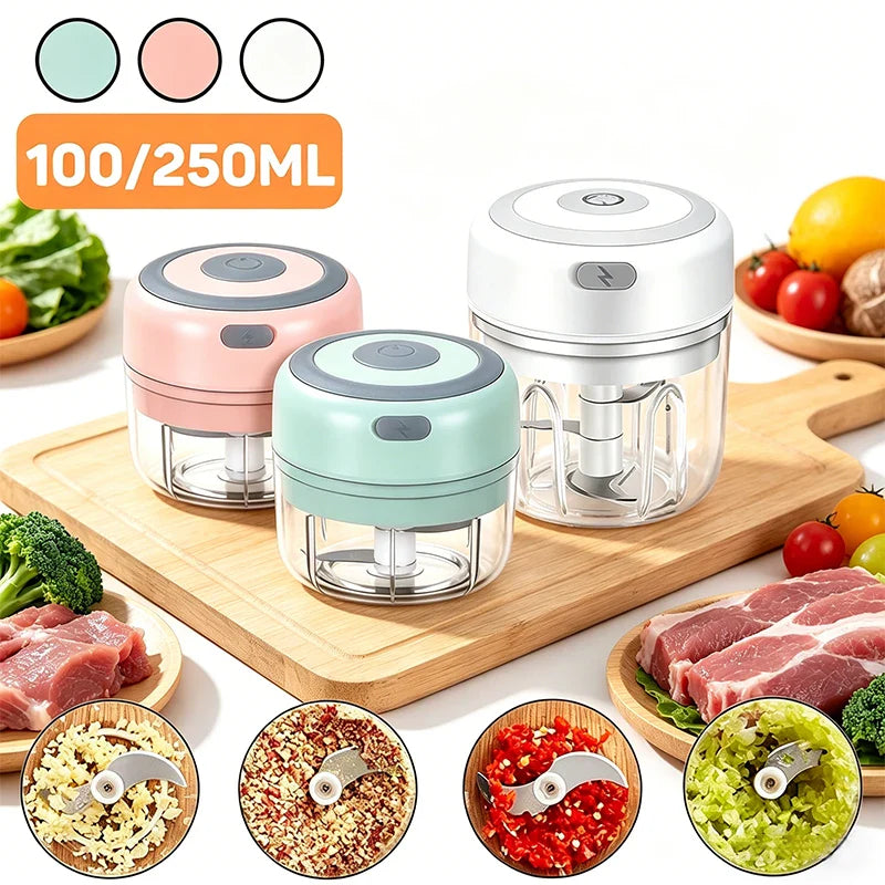 USB Electric Mini Food Chopper – Garlic Masher 100/250ml