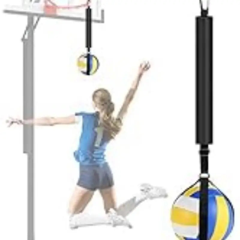 Black Volleyball Jumping Trainer Adjustable Hanging Height Assisting Device Spin Belt Throwing And Spiking Ball Training Belt Peaceful Pleasures Health and Wellness