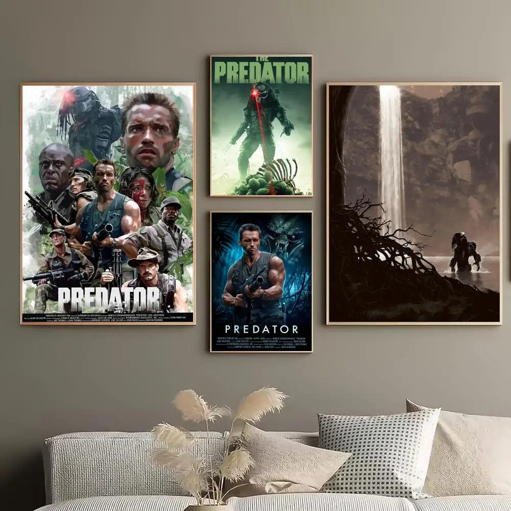 The Predator Movie Poster – HD Self-Adhesive Waterproof Wall Art Movie Wall Poster Peaceful Pleasures Health and Wellness