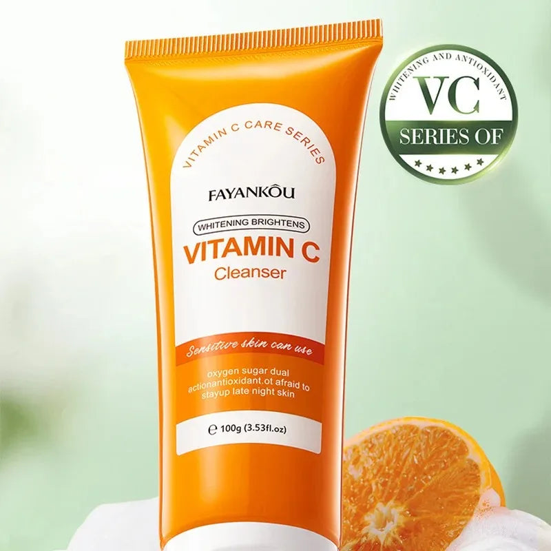 Vitamin C Foaming Facial Cleanser – Brighten & Deep Clean Facial Cleanser Peaceful Pleasures Health and Wellness