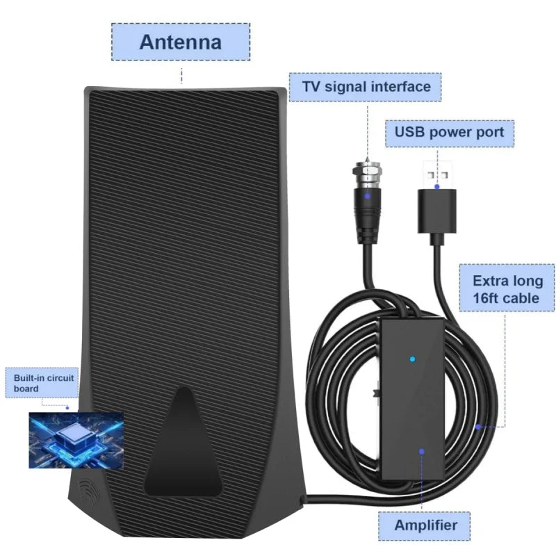 Indoor & Outdoor DVB-T2 HDTV Antenna – HD Digital TV Signal