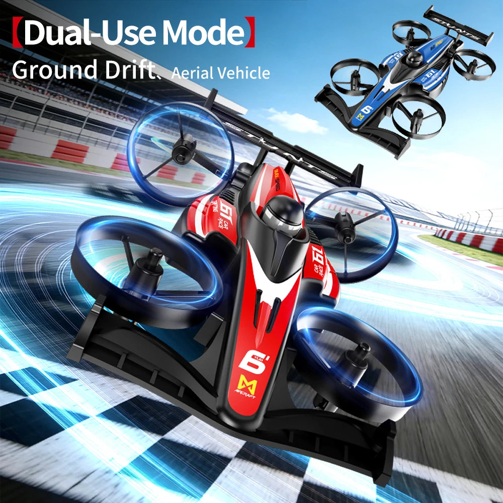 NEW RC Flying Drift Cars Professional Air-Ground 2-in-1 Quadcopter 1:30 Mini RC Car Electric Racing Deformable Car For Kid Toys Peaceful Pleasures Health and Wellness
