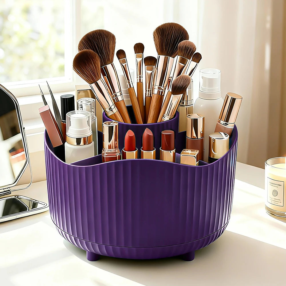 360° Rotating Makeup Organizer – Brush & Lipstick Holder Makeup Organizer Peaceful Pleasures Health and Wellness 360ZY-PU