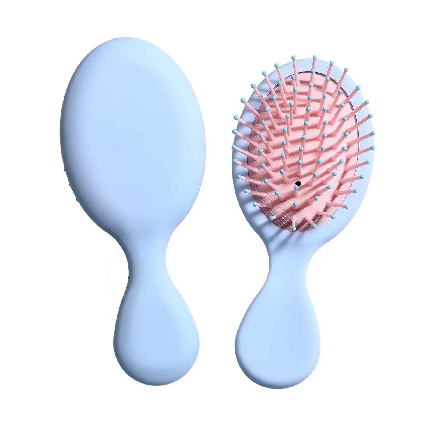 Infant Head Massager Airbag Comb Printing Air Cushion Cartoon Rainbow Pony Hairdressing Peaceful Pleasures Health and Wellness Sky Blue