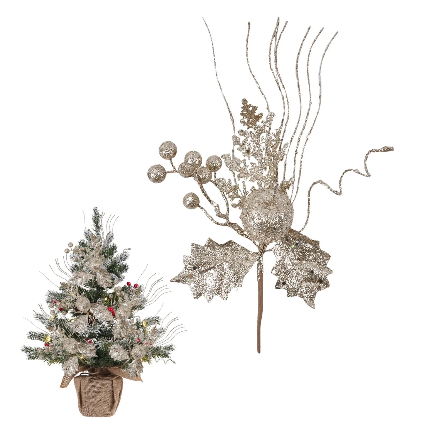 Christmas Tree Branch Ornament Decorative Picks – Festive