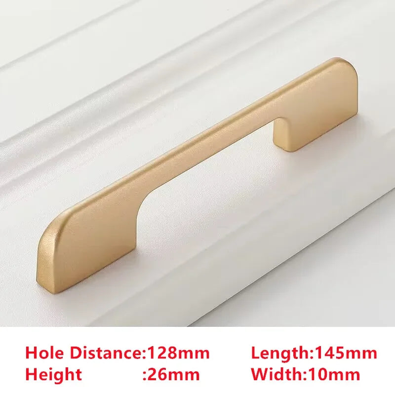 Pearl Gold Aluminum Cabinet Drawer Handle & Furniture Knob