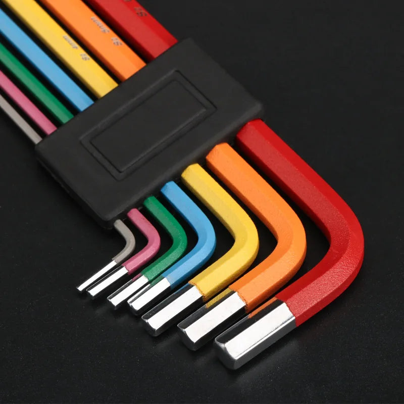 7-Piece Folding Allen Wrench Set 1.5–10mm Hex Screwdriver Kit