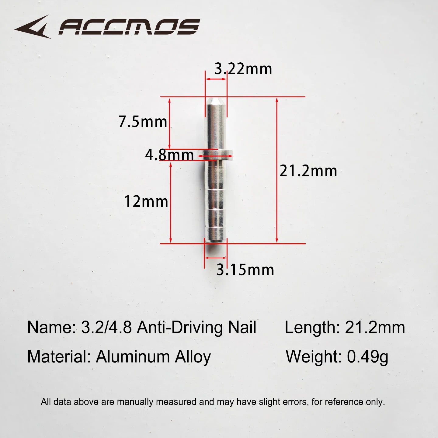 Nock Pin ID3 Aluminum Arrow Tail Shaft Archery Shooting Accessories