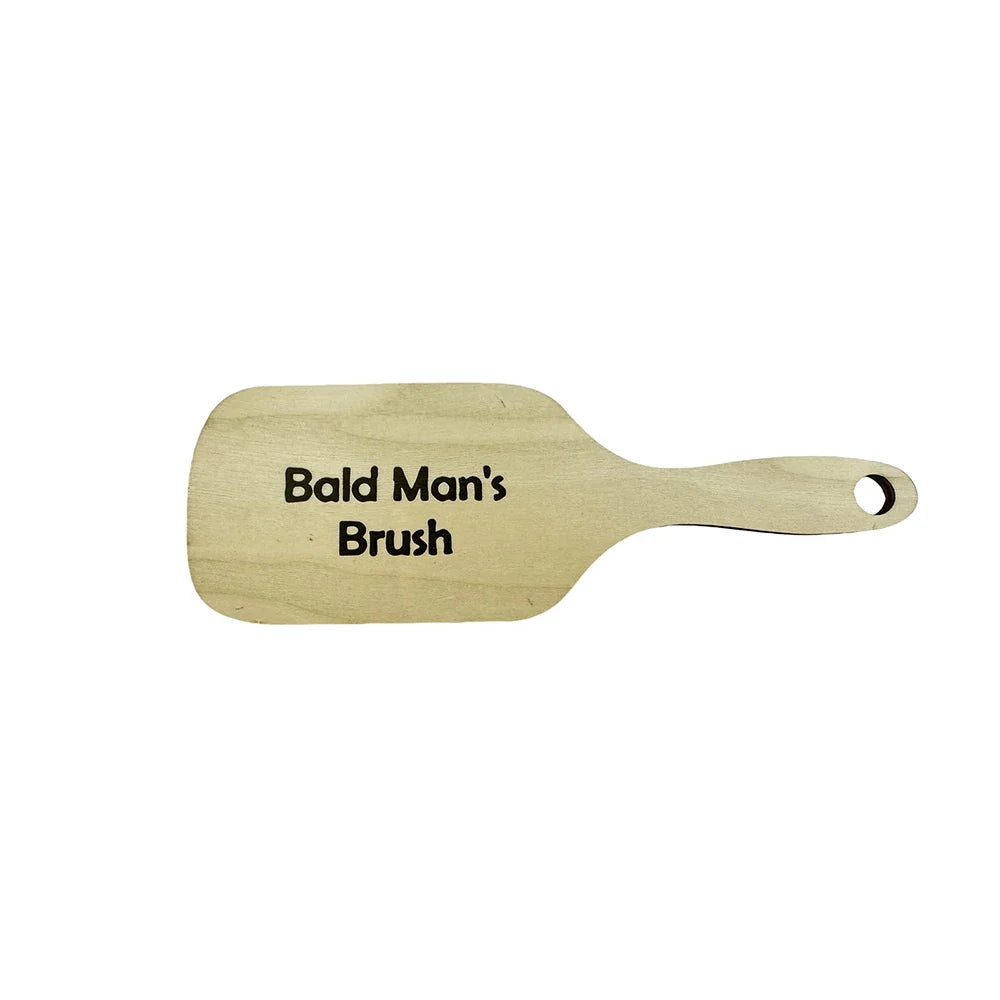 Bald Man Brush – Funny Wooden Novelty Gift for Bald Heads