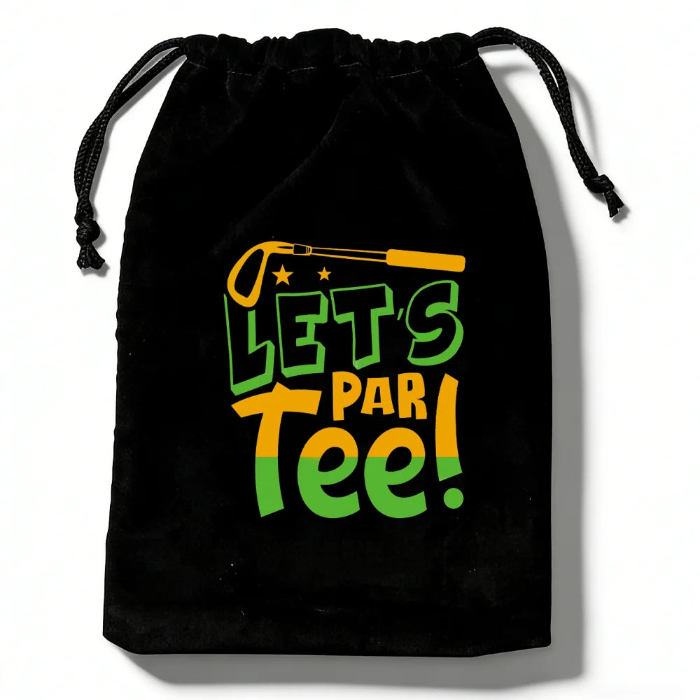 5-Pack Golf Velvet Drawstring Gift Bags 5x7" | Party Favors
