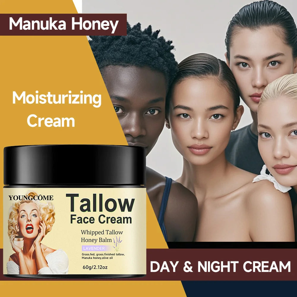 Whipped Vanilla Beef Tallow Moisturizer | Anti-Aging & Brightening Tallow Face Cream Peaceful Pleasures Health and Wellness