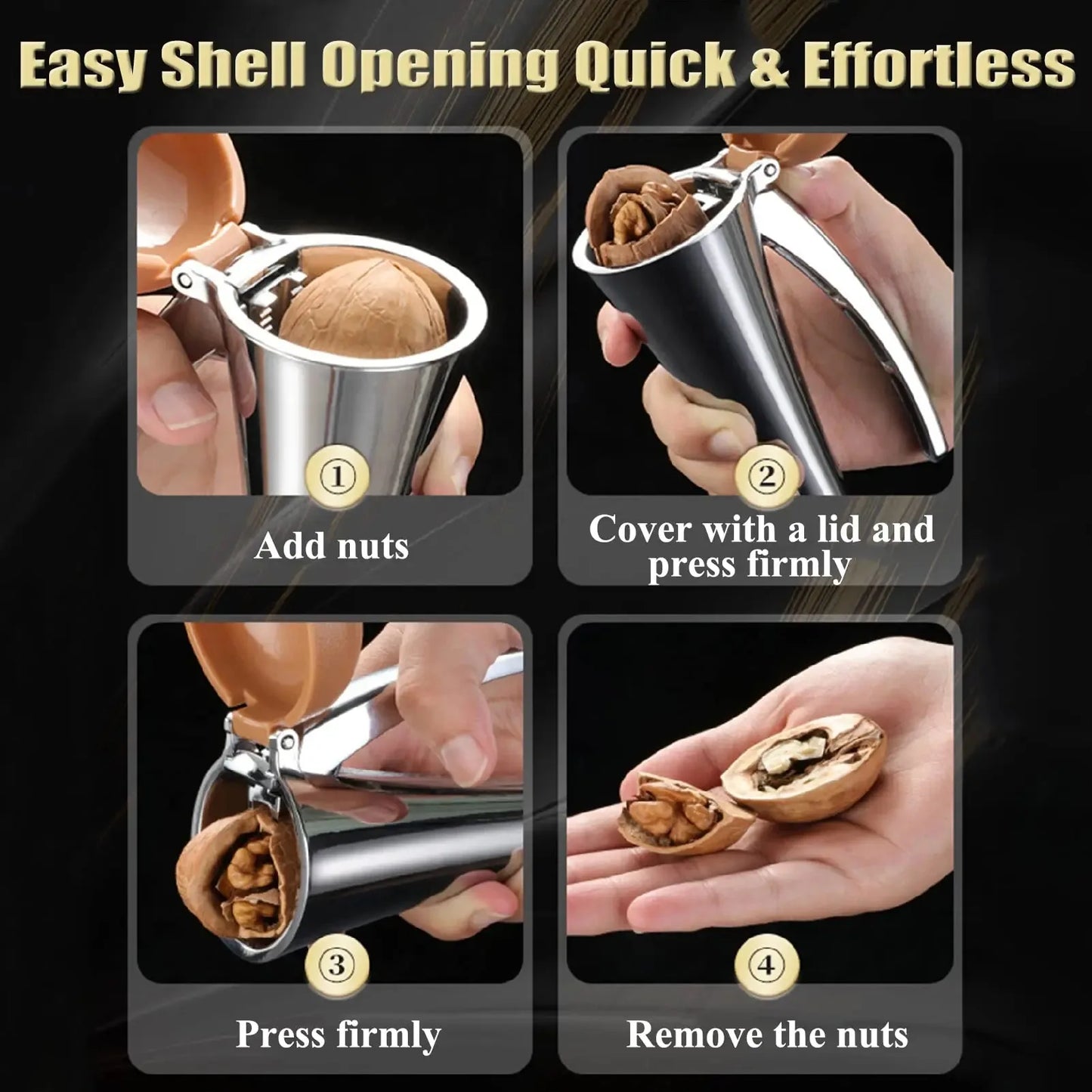 Multifunctional Walnut Clip Crack Almond Walnut Hazel Filbert Nut Kitchen Nutcracker Clip Hazelnut Crack Kitchen Tools Peaceful Pleasures Health and Wellness