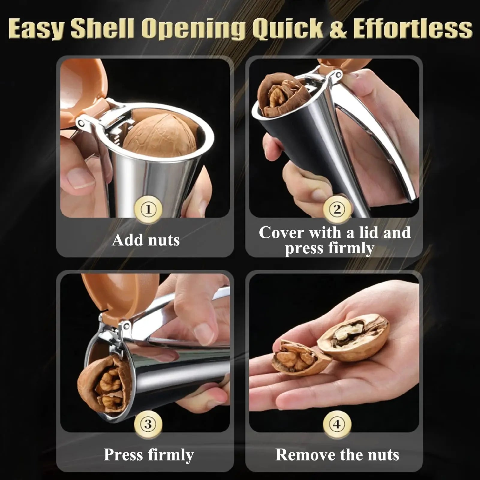 Multifunctional Walnut Clip Crack Almond Walnut Hazel Filbert Nut Kitchen Nutcracker Clip Hazelnut Crack Kitchen Tools Peaceful Pleasures Health and Wellness