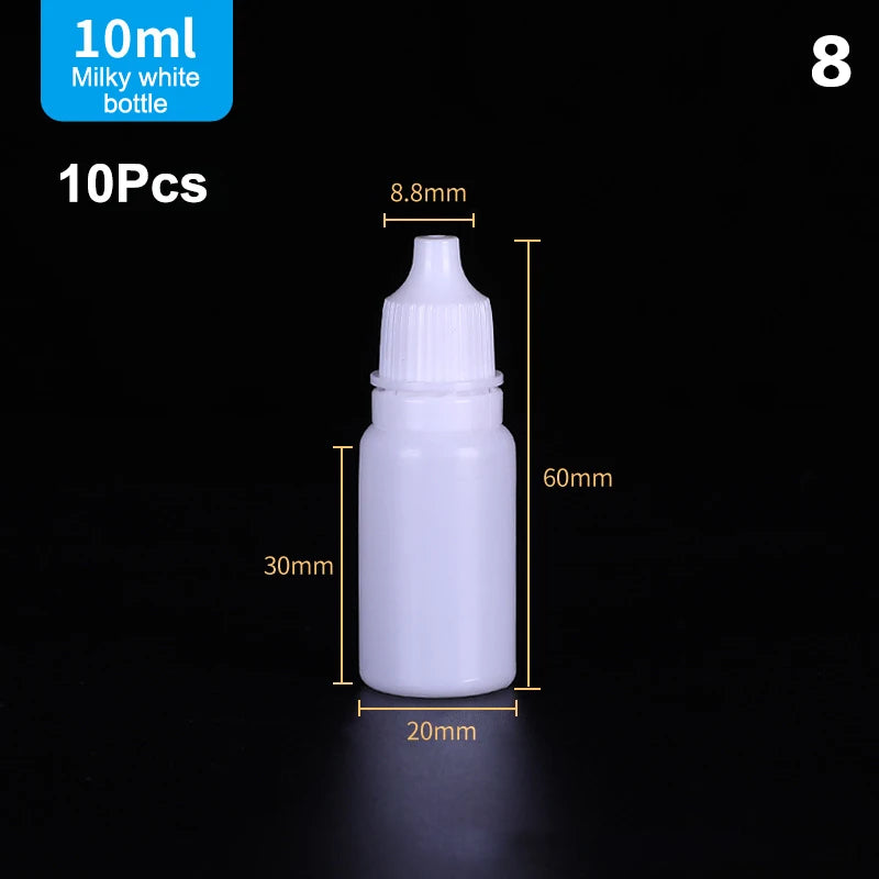 10-Pack Refillable Empty Eye Drop Squeeze Bottles 5–30ml