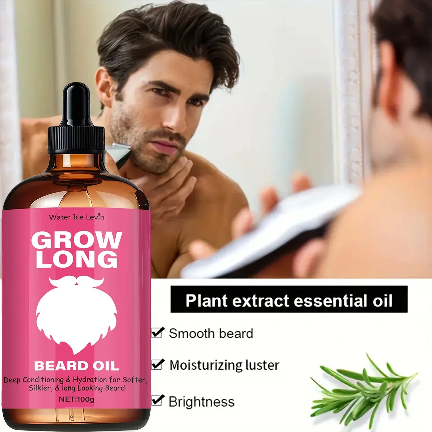 Levin Beard Oil – Growth, Shine & Deep Moisture | 100g