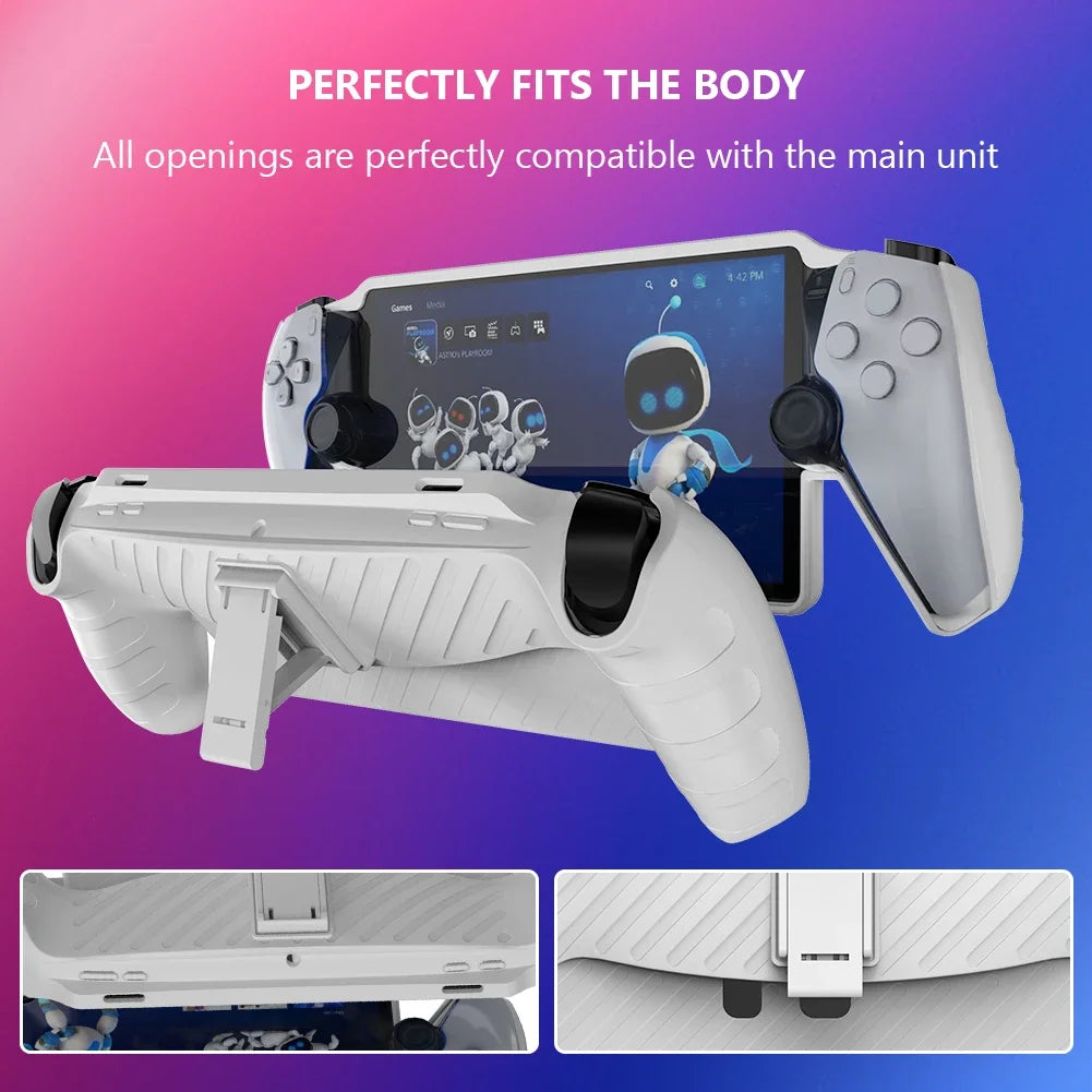 For Playstation Portal Gaming Console Controller Protector Cover Case with Stand TPU Sleeve Skin Game Machine Grip Shell Case Peaceful Pleasures Health and Wellness