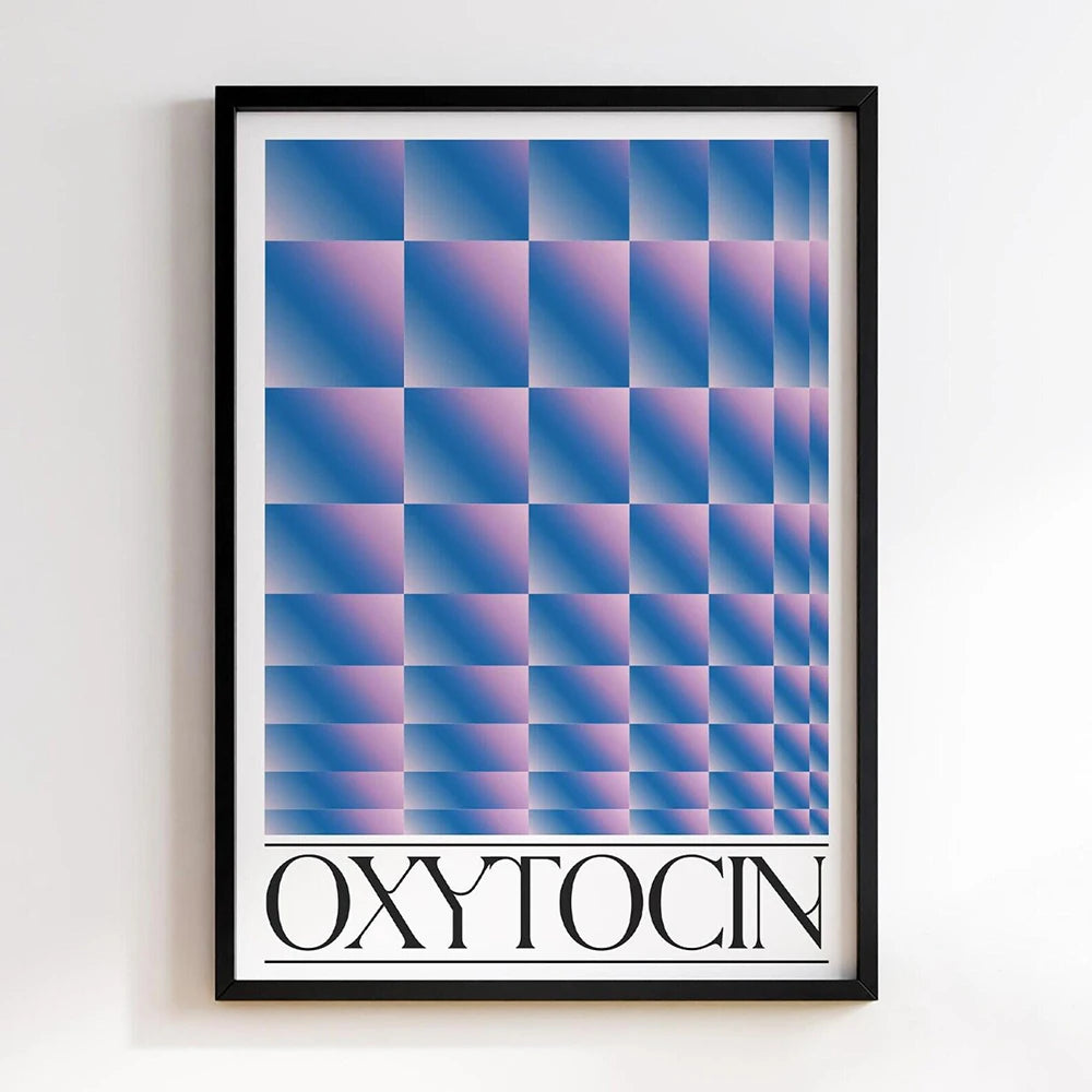 Dopamine Aesthetic Retro Abstract Canvas Wall Art Poster