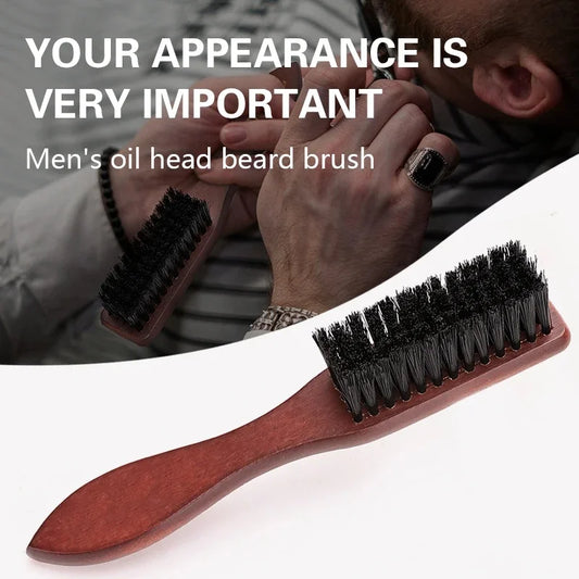 Barber Prefessional Wooden Handle Boar Bristle Cleaning Brush Soft Beard Cleaning Brush Men Barber Beard Shaving Tool Peaceful Pleasures Health and Wellness