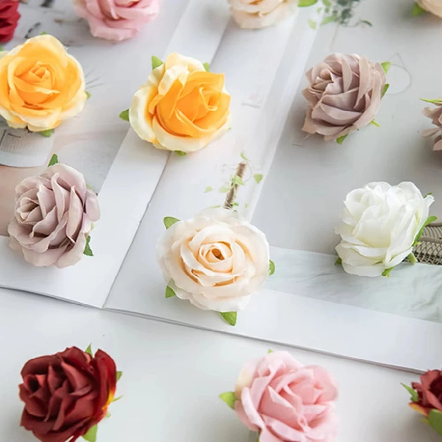 Artificial Silk Rose Heads 15/30pcs | Wedding & Party Decor Artificial Flower Heads Peaceful Pleasures Health and Wellness