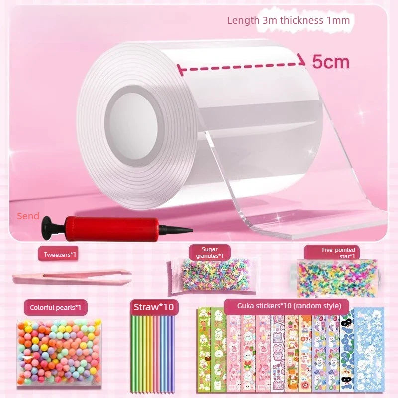 Glitter Nano Tape Bubble Kit – DIY Squishy Fidget Set for Kids