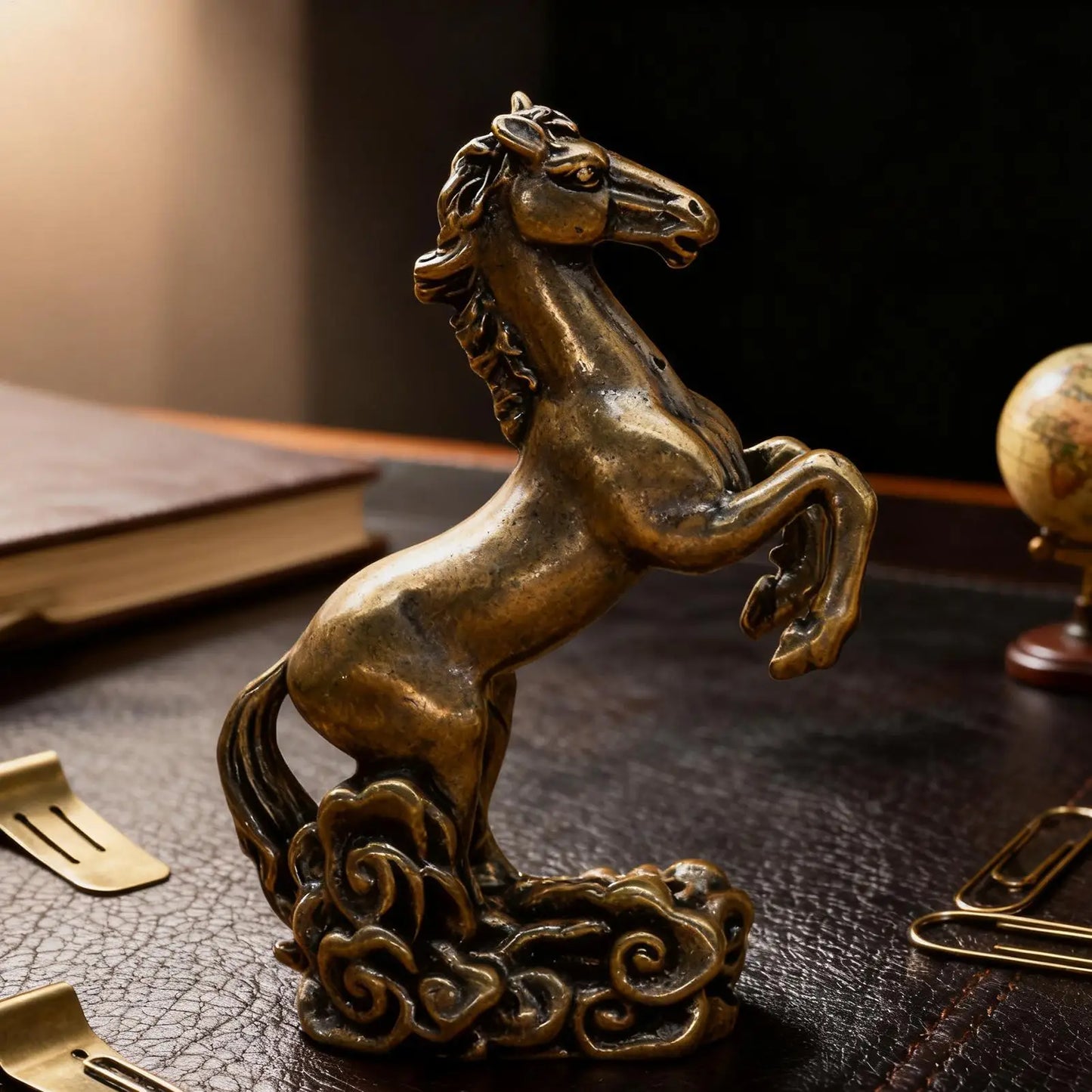 Horse Year Chinese Statue Spring Festival Ornament 2026 Year Of The Horse Desk Statue For Bookshelf Cabinet Dining Table Bedroom Peaceful Pleasures Health and Wellness