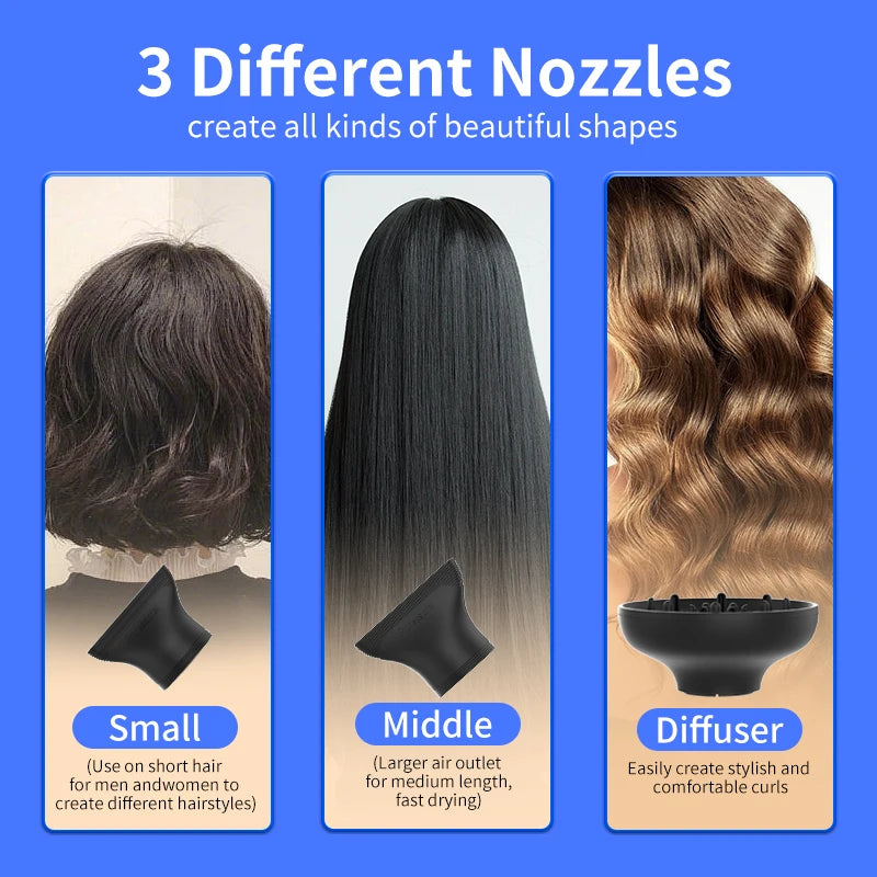 Professional Salon Hair Dryer High-Power Quick Drying Hair Negative Ion Salon Styling Appliance Diffuser Blow Dryer for Women Peaceful Pleasures Health and Wellness