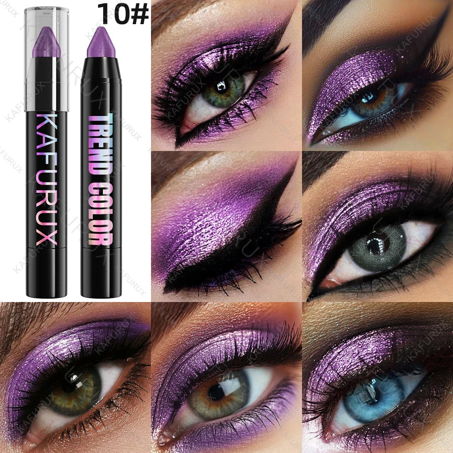 KAFURUX Metallic Glitter Eyeshadow Pencil – Waterproof Shimmer