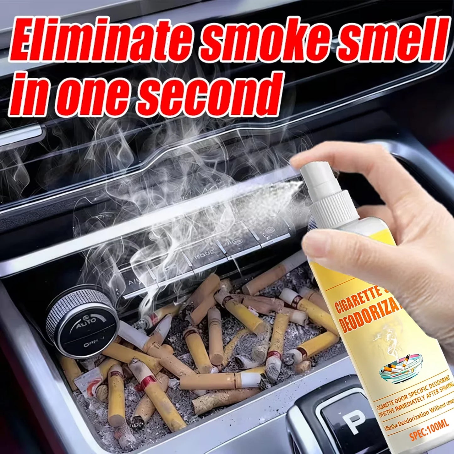 GREEDY TREE Cigarette Odor Eliminator Spray 100ml | Non-Masking