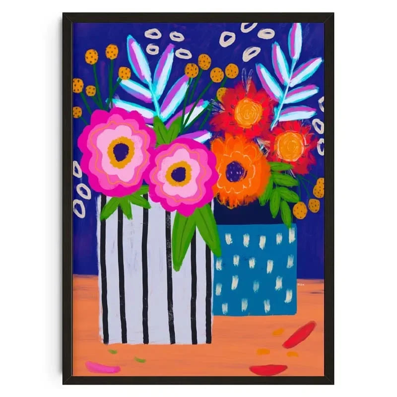 (1pc frameless)Pink Flower Market Vase Floral Plant Cute Wall Art Canvas Painting Nordic Posters And Prints Wall Picture For Peaceful Pleasures Health and Wellness