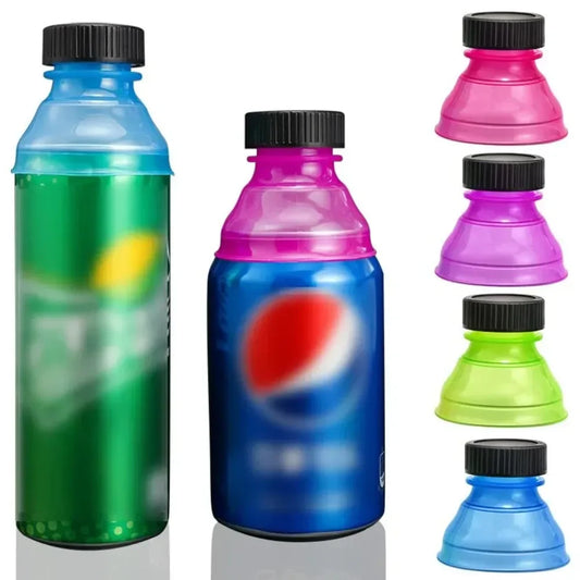 6pcs/set Plastic Reusable Beer Water Dispenser Lid Protector Caps Cover Bottle Top Soda Saver Can Cap Water Bottle Accessories Peaceful Pleasures Health and Wellness