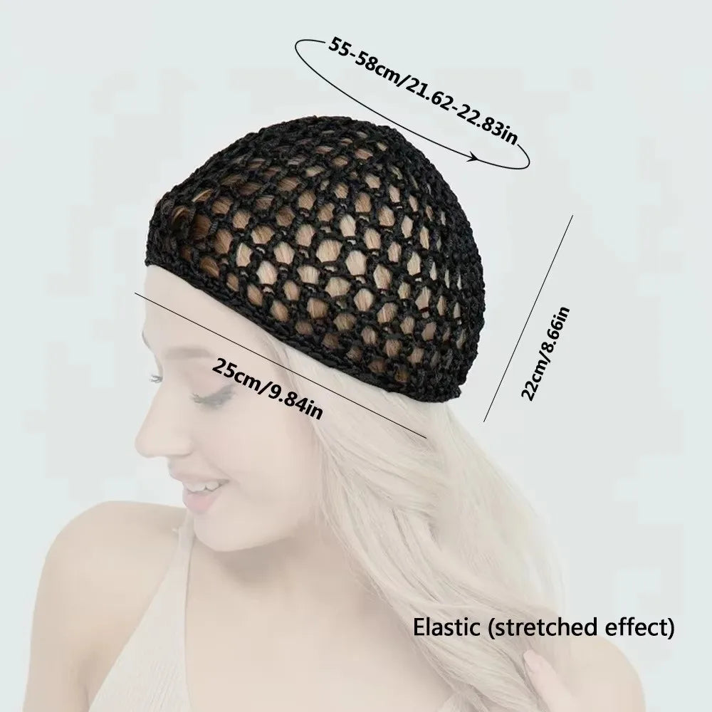 Hollowout Crochet Turban Cap – Breathable Mesh Wig Hat