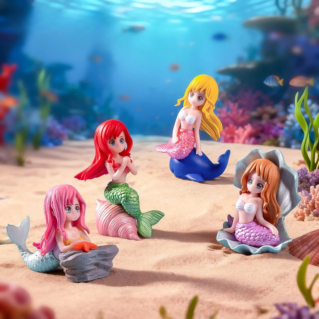 Kawaii Mermaid Figurine Aquarium Ornament | Fish Tank Decor