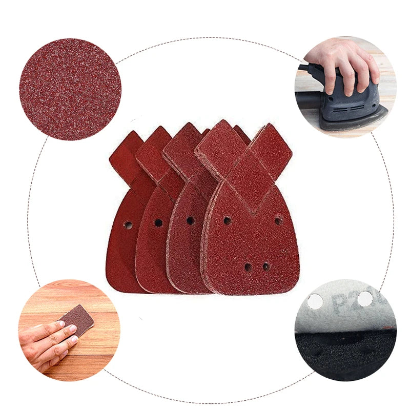 10 Mouse Sanding Sheets Sandpaper Sander Grit 60 320 Grits Fit Black