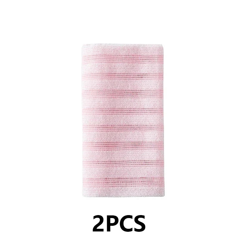 2-Pack Ultra-Long Exfoliating Back Scrubber Towels – Silver-Ion
