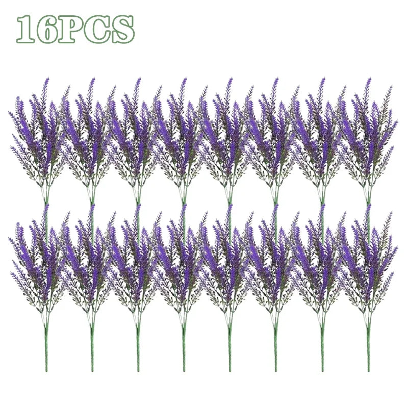 UV Resistant Lavender Artificial Flowers | Outdoor Garden Decor