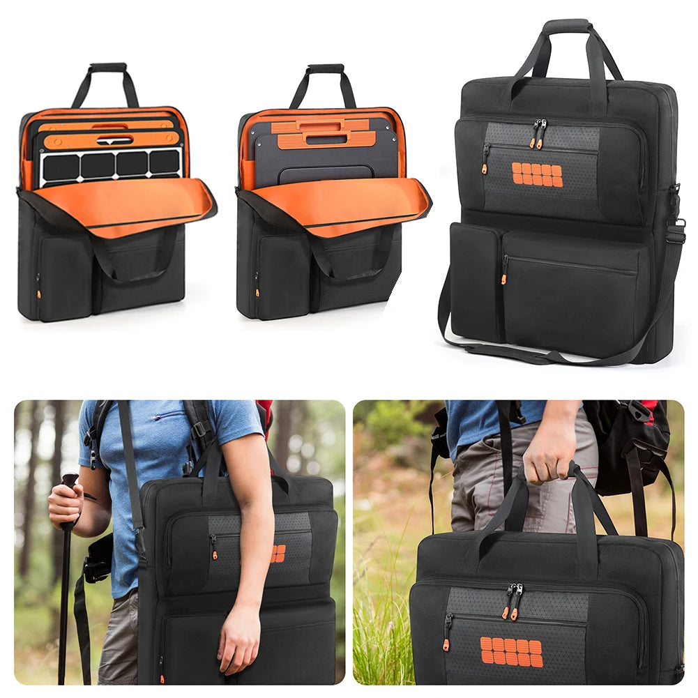 Solar Panel Storage Bags with Shoulder Straps Padded Travel Solar Panel Organizer Multi-Pocket for Bifacial/ZOUPW 100W 200w 220w Peaceful Pleasures Health and Wellness
