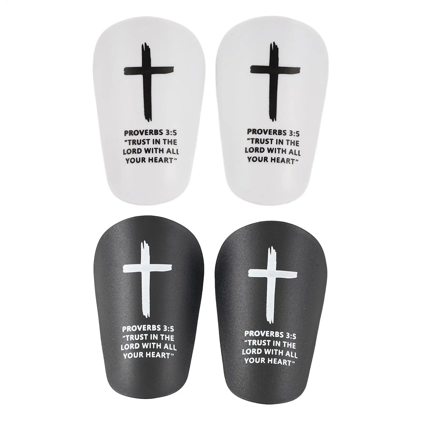 1 Pair Christian Shin Guards with Bible Verse Soccer Football Protective Pads for Adults & Youth, Inspirational Sports Gear Peaceful Pleasures Health and Wellness