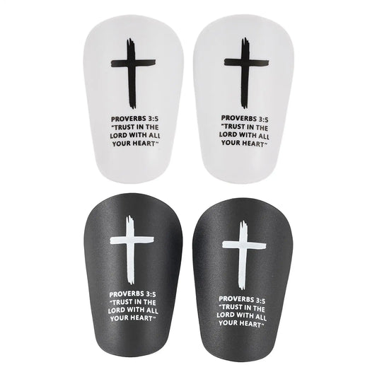 1 Pair Christian Shin Guards with Bible Verse Soccer Football Protective Pads for Adults & Youth, Inspirational Sports Gear Peaceful Pleasures Health and Wellness